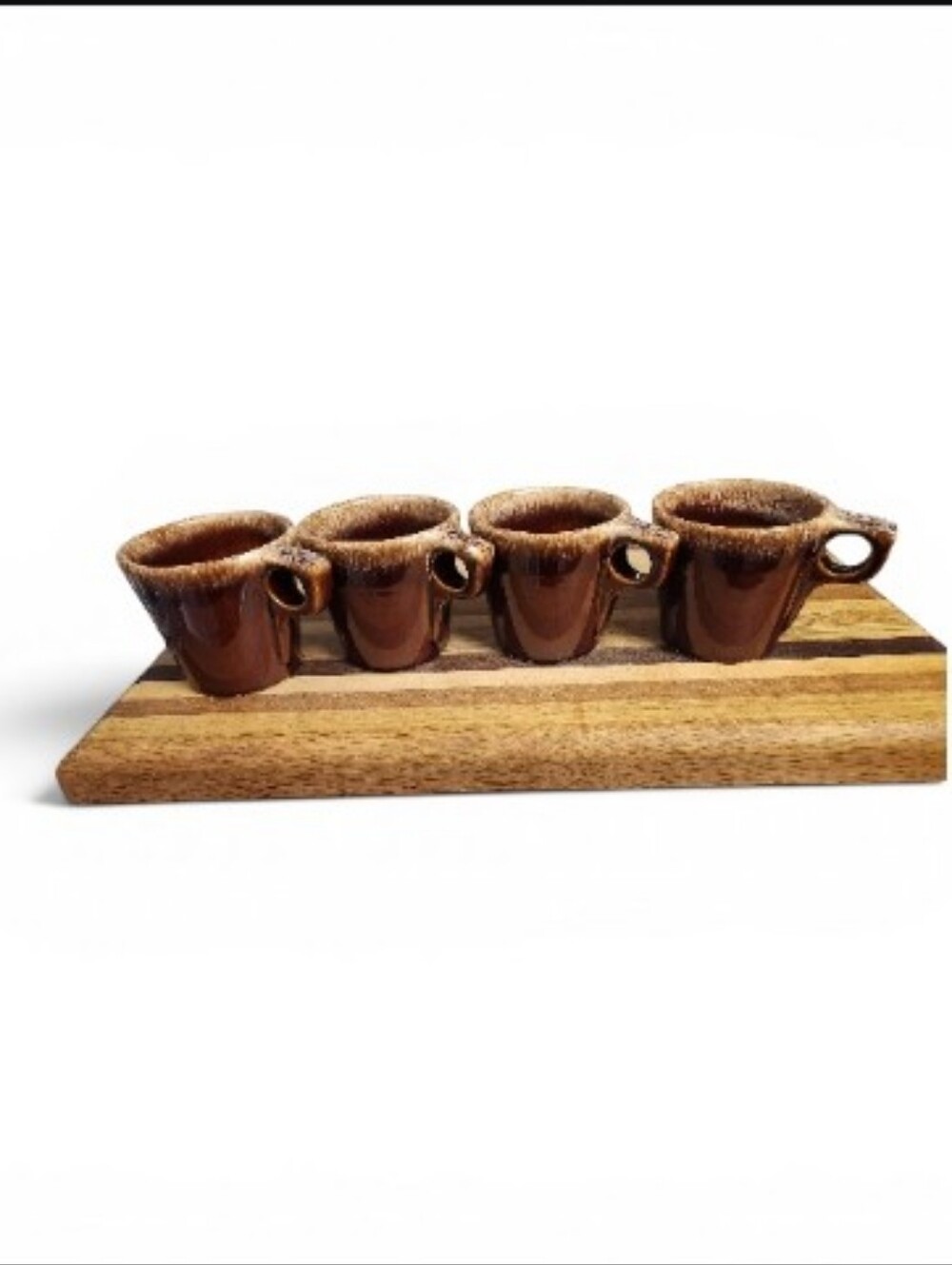 HULL Pottery SET OF 4 Cups. Made In USA. From The 1970s Mid Century, Oven Safe.